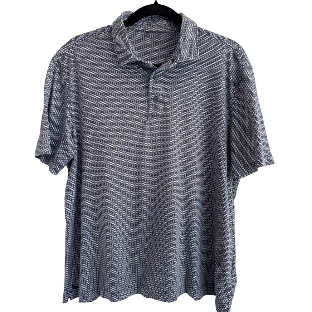 UNTUCKit Damaschino Medallion Polo Shirt Men's Regular Fit Navy Size Small/Med